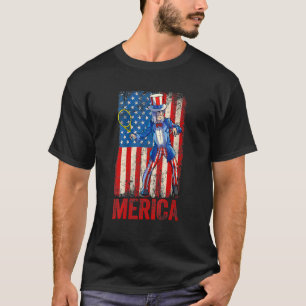 Tennis Uncle Sam 4th Of July Boys Men American Usa T-Shirt
