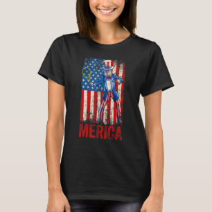 Tennis Uncle Sam 4th Of July Boys Men American Usa T-Shirt