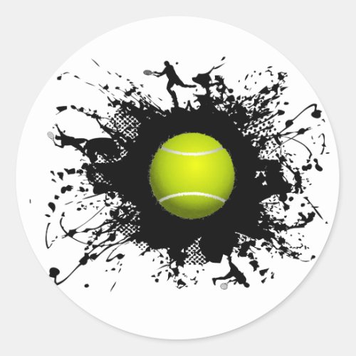 Tennis Urban Style Classic Round Sticker
