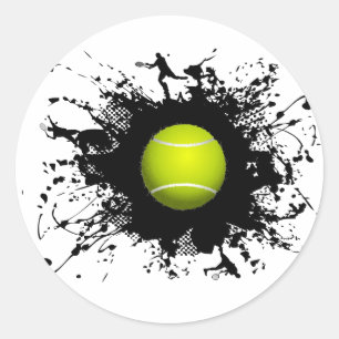 Tennis Urban Style Classic Round Sticker