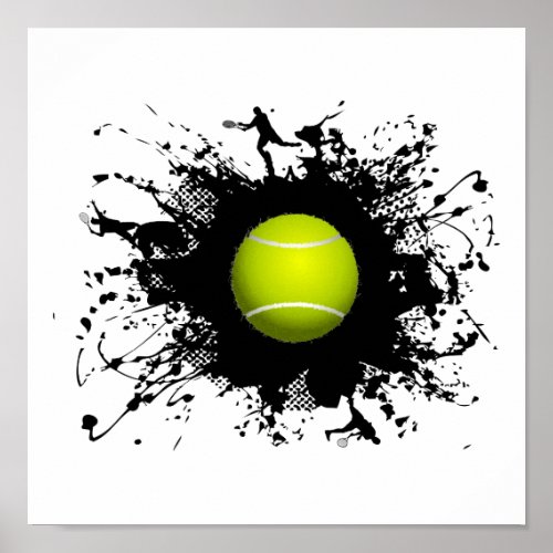 Tennis Urban Style Poster