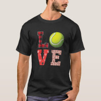 Tennis Valentines Day Tennis Player Love T-Shirt