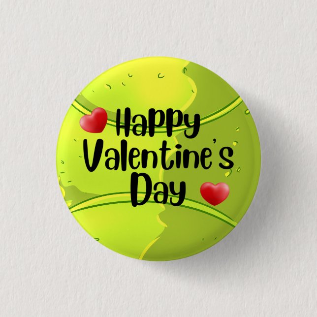 TENNIS Valentine's Day to Player with Love    Button (Front)