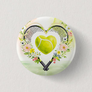 TENNIS Valentine's Day to Player with Love    Button