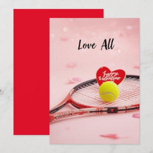 Tennis Valentine's Day with LOVE for Player  Holiday Card