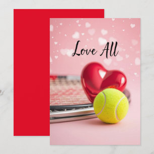 Tennis Valentine's Day with LOVE for Player  Holiday Card