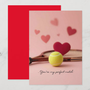 Tennis Valentine's Day with LOVE for Player Holiday Card