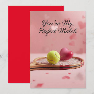 Tennis Valentine's Day with LOVE for Player Holiday Card