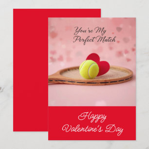 Tennis Valentine's Day with LOVE for Player  Holiday Card