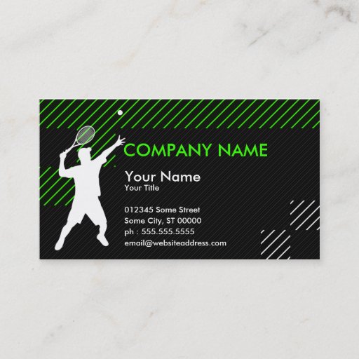 Customizable tennis vertices business card templates