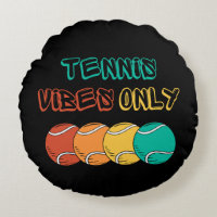 Tennis vibes only pillow design