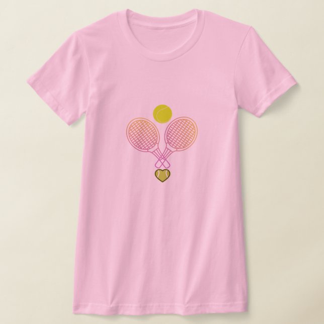 "Tennis Vibes" Racket Design T-Shirt – Simple & Sl (Laydown)