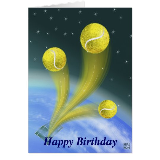 Tennis Victory Happy Birthday Card | Zazzle.com