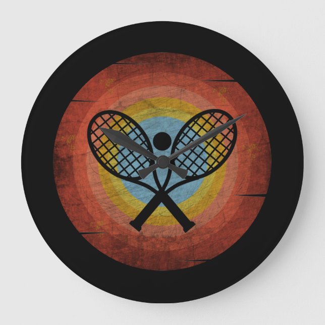 TENNIS VINTAGE LARGE CLOCK (Front)
