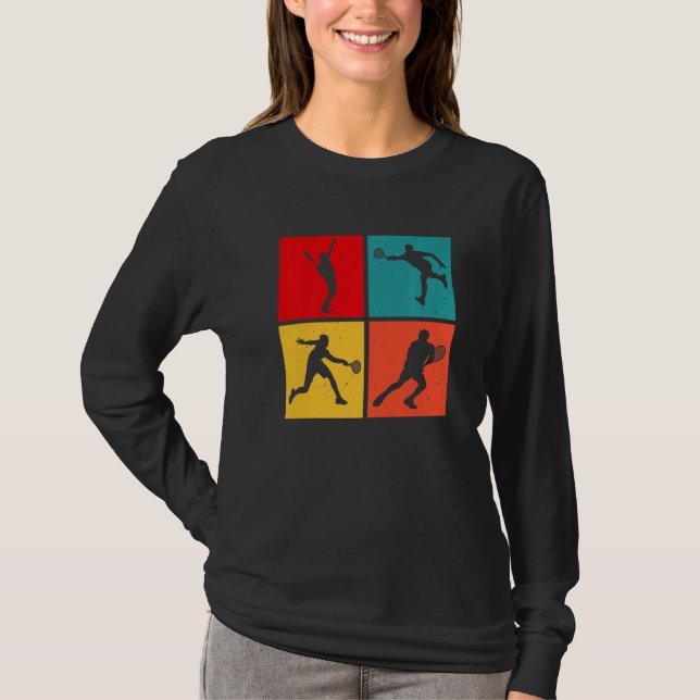 Tennis Vintage Retro Premium T-Shirt (Front)