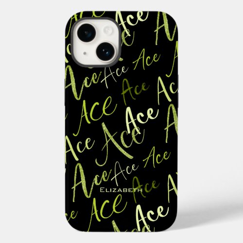 tennis volleyball perfect serve Ace text pattern Case_Mate iPhone 14 Case