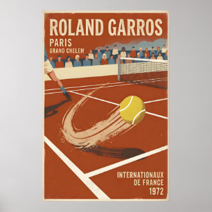 Tennis Wall Art Roland Garros972 - Orange Beige