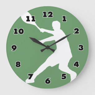 Tennis wall clock with custom background color