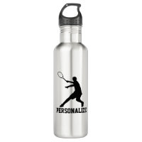 Tennis water bottle with personalized name