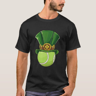 Tennis Wearing Hat St Patrick Day Sport Lover Sham T-Shirt