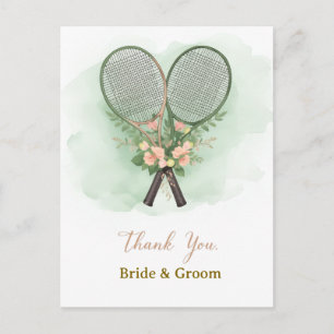 Tennis Wedding Thank You Card 