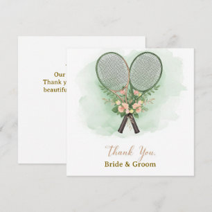 Tennis Wedding Thank You Card