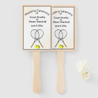 Tennis Wedding Theme Hand Fan