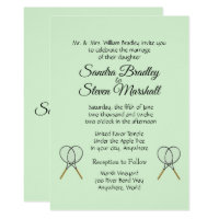 Tennis Wedding Theme Invitations