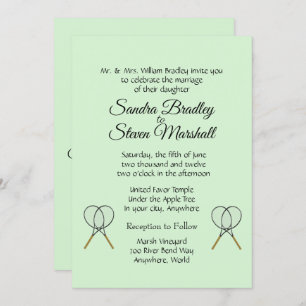 Tennis Wedding Theme Invitations