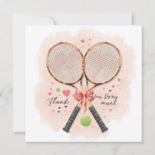 Tennis wedding with racket and love hearts