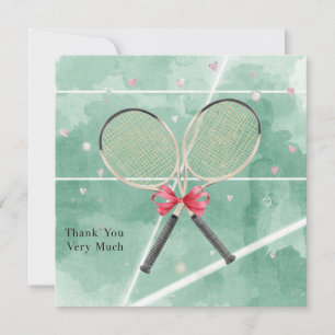 Tennis wedding with racket and love hearts