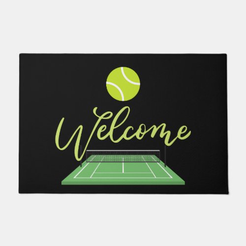 TENNIS Welcome door mat Tennis player home