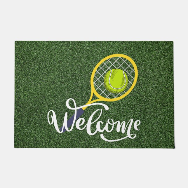 Tennis Welcome Home for Tennis Player     Doormat (Front)