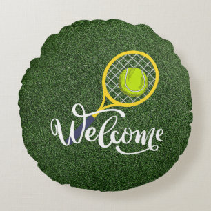Tennis Welcome Home for Tennis Player     Round Pillow