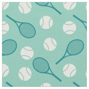 Tennis: white and green - customizable! fabric