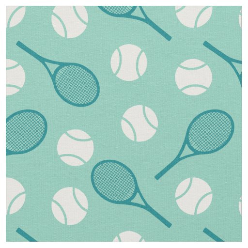 Tennis: white and green - customizable! fabric