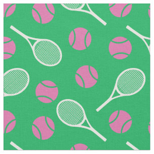 Tennis: white rackets - customizable! fabric