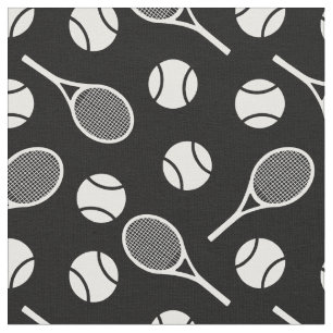🖤🎾Tennis: white rackets - customizable! Fabric