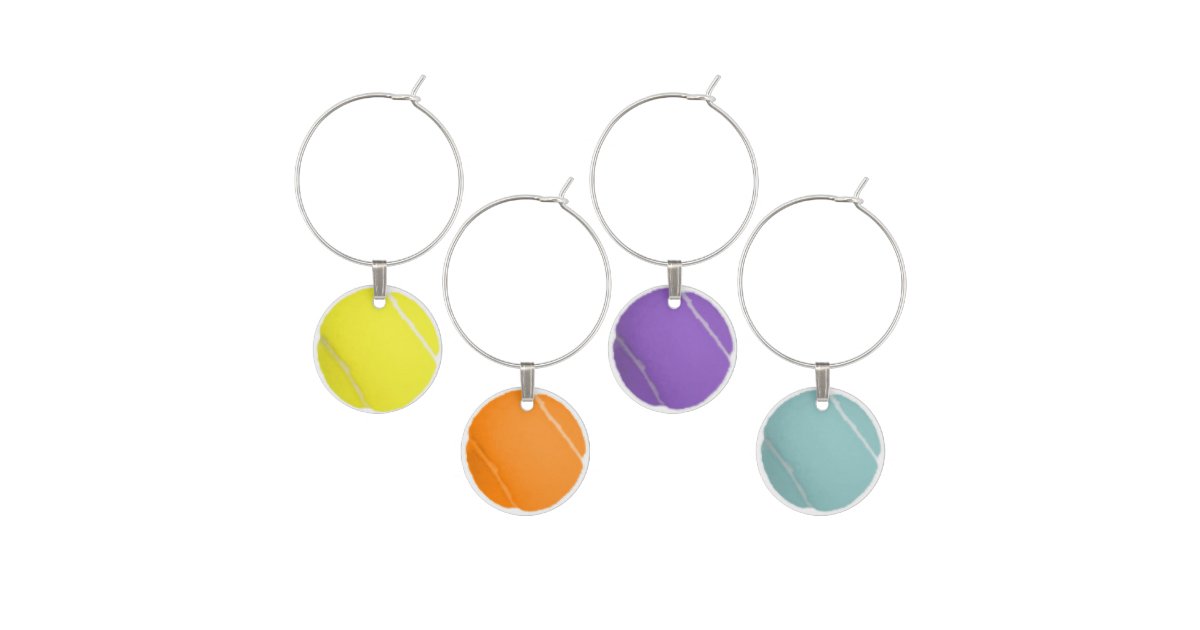 Tennis Wine Glass Charm Zazzle
