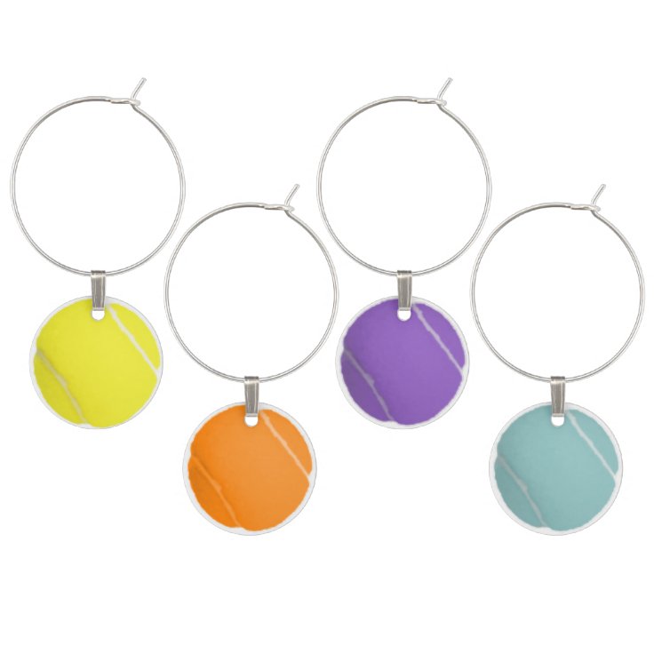Tennis Wine Glass Charm Zazzle