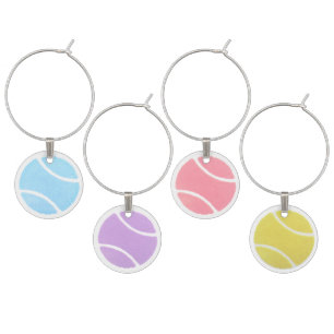 Tennis Wine Glass Charm