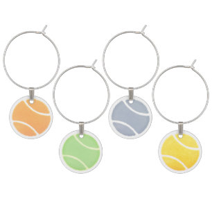 Tennis Wine Glass Charm