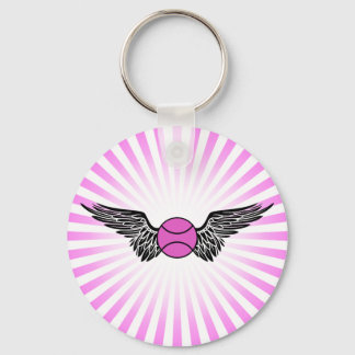 tennis. winged. keychain