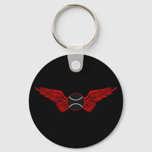 tennis. winged. keychain