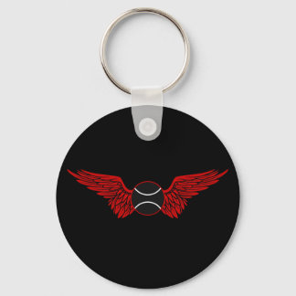 tennis. winged. keychain