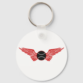 tennis. winged. keychain