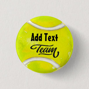 Tennis with Name of your Team on Ball Button