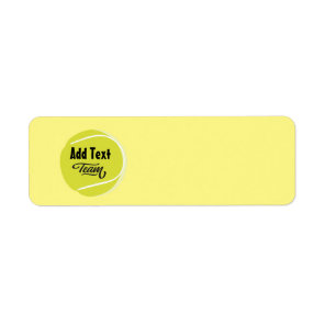 Tennis with Name of your Team on Ball  Label