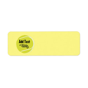 Tennis with Name of your Team on Ball Label