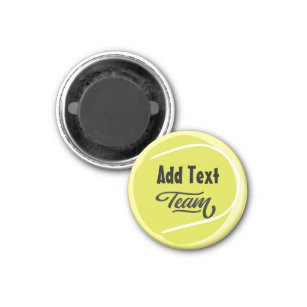 Tennis with Name of your Team on Ball   Magnet